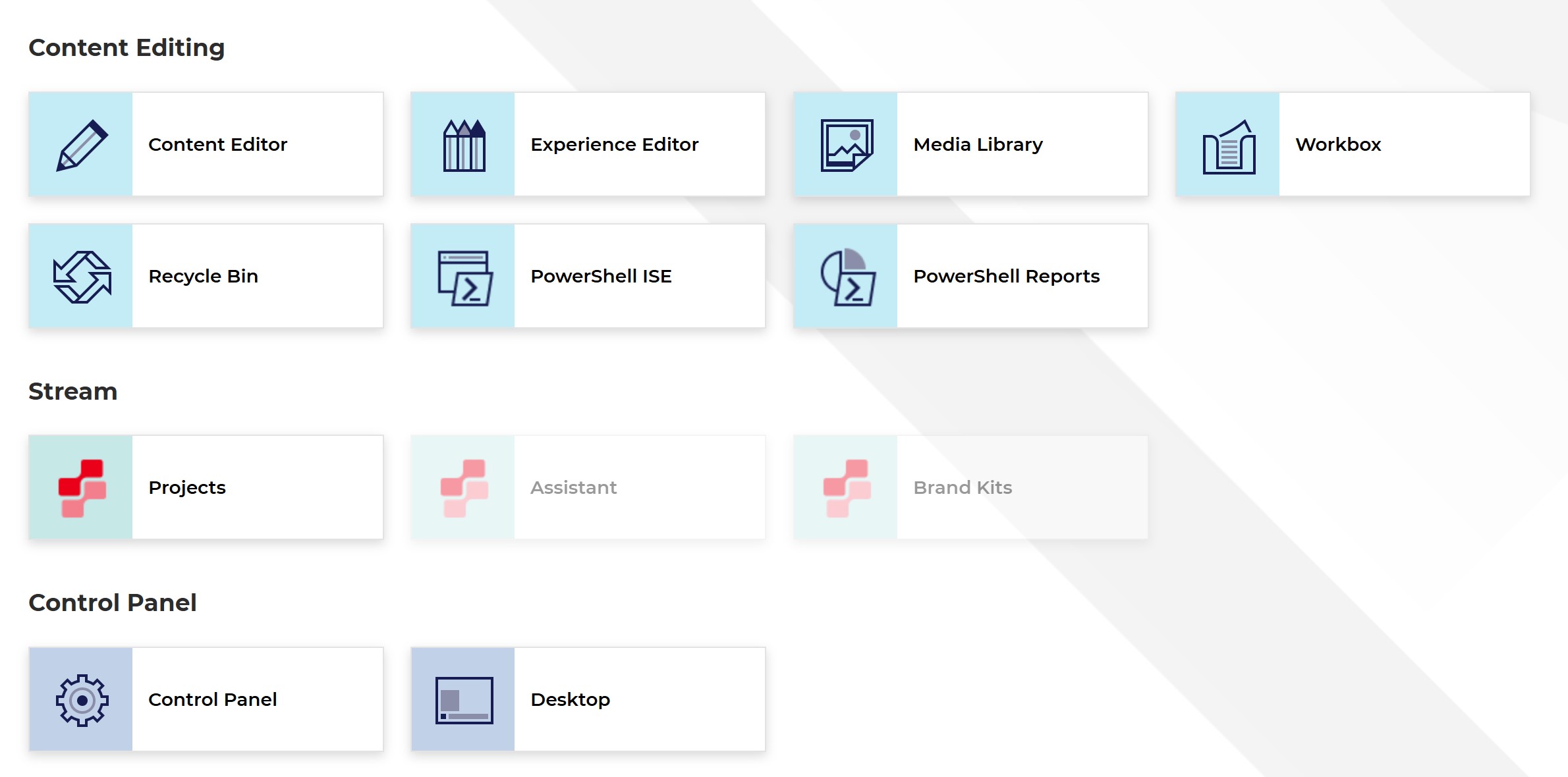 Sitecore Stream Desktop Icons